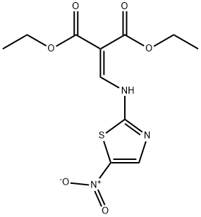 DIETHYL 2-(((5-NITRO-1,3-THIAZOL-2-YL)AMINO)METHYLENE)MALONATE, 40519-70-8, 结构式