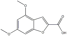 4,6-dimethoxybenzofuran-2-carboxylic acid 结构式