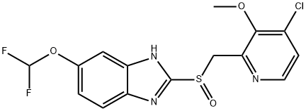 2-[(4-chloro-3-methoxypyridin-2-yl)methanesulfinyl]-6-(difluoromethoxy)-1H-1,3-benzodiazole Structure