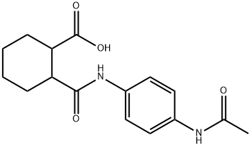 2-{[4-(acetylamino)anilino]carbonyl}cyclohexanecarboxylic acid Struktur