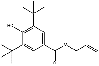 Benzoic acid, 3,5-bis(1,1-dimethylethyl)-4-hydroxy-, 2-propen-1-yl ester Structure