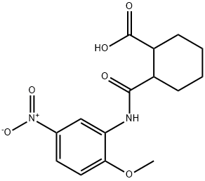 2-[(2-methoxy-5-nitroanilino)carbonyl]cyclohexanecarboxylic acid Structure