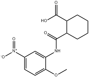 2-[(2-methoxy-5-nitroanilino)carbonyl]cyclohexanecarboxylic acid Struktur