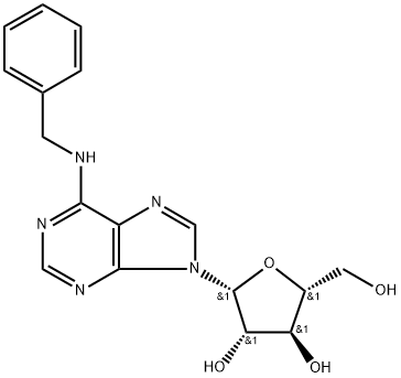 6-苄基氨基-9-(B-D-D-阿糖呋喃)嘌呤, 42519-51-7, 结构式