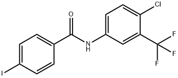 N-[4-chloro-3-(trifluoromethyl)phenyl]-4-iodobenzamide 化学構造式