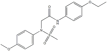 N-(4-ethoxyphenyl)-2-[4-methoxy(methylsulfonyl)anilino]acetamide Structure