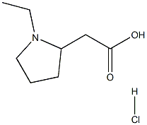 2-(1-ethylpyrrolidin-2-yl)acetic acid hydrochloride 结构式