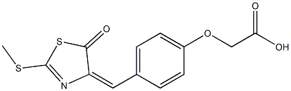 {4-[(2-(methylsulfanyl)-5-oxo-1,3-thiazol-4(5H)-ylidene)methyl]phenoxy}acetic acid|