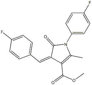 methyl 4-(4-fluorobenzylidene)-1-(4-fluorophenyl)-2-methyl-5-oxo-4,5-dihydro-1H-pyrrole-3-carboxylate Struktur