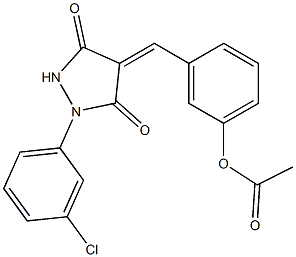 433242-47-8 3-{[1-(3-chlorophenyl)-3,5-dioxo-4-pyrazolidinylidene]methyl}phenyl acetate