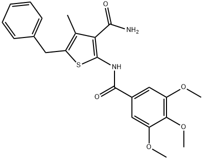 5-benzyl-4-methyl-2-[(3,4,5-trimethoxybenzoyl)amino]-3-thiophenecarboxamide|