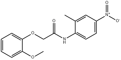 2-(2-methoxyphenoxy)-N-(2-methyl-4-nitrophenyl)acetamide Structure