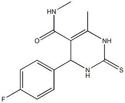 4-(4-fluorophenyl)-N,6-dimethyl-2-thioxo-1,2,3,4-tetrahydro-5-pyrimidinecarboxamide Structure