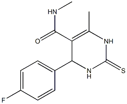 4-(4-fluorophenyl)-N,6-dimethyl-2-thioxo-1,2,3,4-tetrahydro-5-pyrimidinecarboxamide 化学構造式