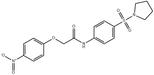 2-(4-nitrophenoxy)-N-[4-(1-pyrrolidinylsulfonyl)phenyl]acetamide Structure