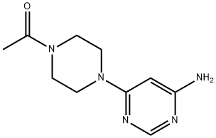 1-(4-(6-Aminopyrimidin-4-yl)piperazin-1-yl)ethanone Struktur