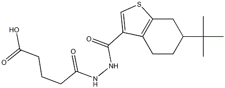 5-{2-[(6-tert-butyl-4,5,6,7-tetrahydro-1-benzothien-3-yl)carbonyl]hydrazino}-5-oxopentanoic acid|