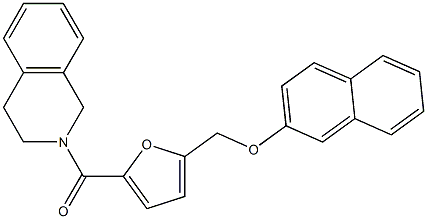 [5-(3,4-dihydroisoquinolin-2(1H)-ylcarbonyl)-2-furyl]methyl 2-naphthyl ether Struktur