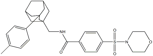 N-{[3-(4-methylphenyl)-1-adamantyl]methyl}-4-(morpholin-4-ylsulfonyl)benzamide,438484-13-0,结构式
