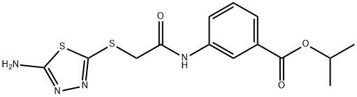 isopropyl 3-({[(5-amino-1,3,4-thiadiazol-2-yl)sulfanyl]acetyl}amino)benzoate|