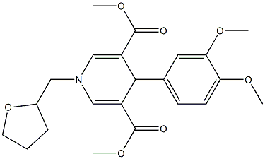 dimethyl 4-(3,4-dimethoxyphenyl)-1-(tetrahydro-2-furanylmethyl)-1,4-dihydro-3,5-pyridinedicarboxylate,443326-66-7,结构式