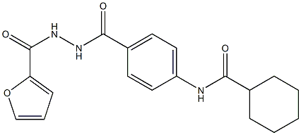 N-(4-{[2-(2-furoyl)hydrazino]carbonyl}phenyl)cyclohexanecarboxamide Struktur