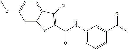 N-(3-acetylphenyl)-3-chloro-6-methoxy-1-benzothiophene-2-carboxamide Structure