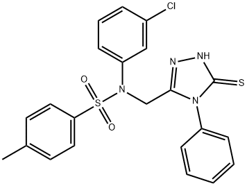 N-(3-chlorophenyl)-4-methyl-N-[(4-phenyl-5-sulfanyl-4H-1,2,4-triazol-3-yl)methyl]benzenesulfonamide Structure