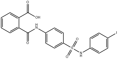 2-({4-[(4-iodoanilino)sulfonyl]anilino}carbonyl)benzoic acid Struktur
