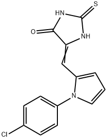 5-{[1-(4-chlorophenyl)-1H-pyrrol-2-yl]methylene}-2-thioxo-4-imidazolidinone 化学構造式
