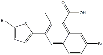 6-bromo-2-(5-bromo-2-thienyl)-3-methyl-4-quinolinecarboxylic acid Structure