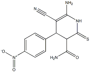 445220-95-1 6-amino-5-cyano-4-{4-nitrophenyl}-2-thioxo-1,2,3,4-tetrahydropyridine-3-carboxamide