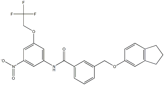 3-[(2,3-dihydro-1H-inden-5-yloxy)methyl]-N-[3-nitro-5-(2,2,2-trifluoroethoxy)phenyl]benzamide|