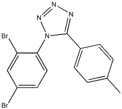 1-(2,4-dibromophenyl)-5-(4-methylphenyl)-1H-tetraazole 化学構造式