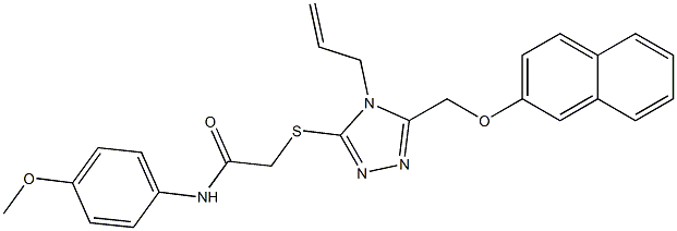 2-({4-allyl-5-[(2-naphthyloxy)methyl]-4H-1,2,4-triazol-3-yl}sulfanyl)-N-(4-methoxyphenyl)acetamide Struktur