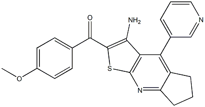 [3-amino-4-(3-pyridinyl)-6,7-dihydro-5H-cyclopenta[b]thieno[3,2-e]pyridin-2-yl](4-methoxyphenyl)methanone|