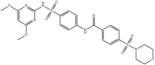 N-(4-{[(4,6-dimethoxypyrimidin-2-yl)amino]sulfonyl}phenyl)-4-(morpholin-4-ylsulfonyl)benzamide,446269-61-0,结构式