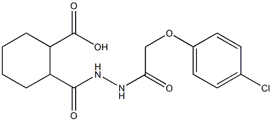 2-({2-[2-(4-chlorophenoxy)acetyl]hydrazino}carbonyl)cyclohexanecarboxylic acid|