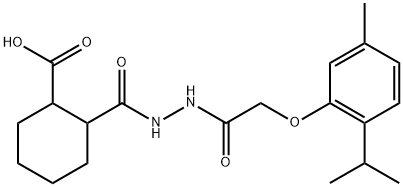 2-({2-[2-(2-isopropyl-5-methylphenoxy)acetyl]hydrazino}carbonyl)cyclohexanecarboxylic acid|