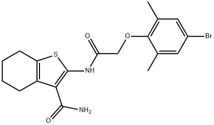 449751-21-7 2-{[2-(4-bromo-2,6-dimethylphenoxy)acetyl]amino}-4,5,6,7-tetrahydro-1-benzothiophene-3-carboxamide
