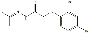 2-(2,4-dibromophenoxy)-N'-(1-methylethylidene)acetohydrazide 结构式