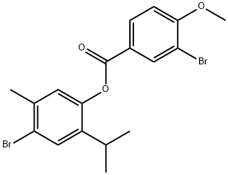 4-bromo-2-isopropyl-5-methylphenyl 3-bromo-4-methoxybenzoate,457924-23-1,结构式