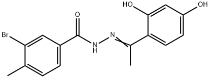 3-bromo-N'-[1-(2,4-dihydroxyphenyl)ethylidene]-4-methylbenzohydrazide|152-53-4