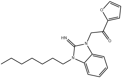 487013-61-6 1-(2-furyl)-2-(3-heptyl-2-imino-2,3-dihydro-1H-benzimidazol-1-yl)ethanone