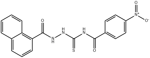 4-nitro-N-{[2-(1-naphthoyl)hydrazino]carbothioyl}benzamide Structure