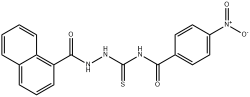 4-nitro-N-{[2-(1-naphthoyl)hydrazino]carbothioyl}benzamide|