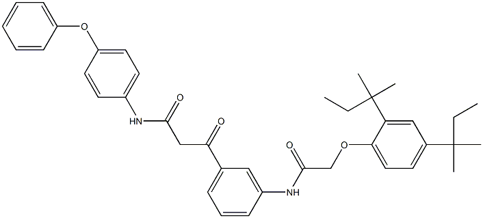 3-(3-{[(2,4-ditert-pentylphenoxy)acetyl]amino}phenyl)-3-oxo-N-(4-phenoxyphenyl)propanamide Struktur