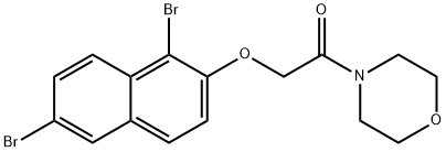 4-{[(1,6-dibromo-2-naphthyl)oxy]acetyl}morpholine Structure