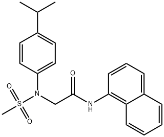 2-[4-isopropyl(methylsulfonyl)anilino]-N-(1-naphthyl)acetamide 结构式