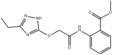 methyl 2-({[(5-ethyl-4H-1,2,4-triazol-3-yl)sulfanyl]acetyl}amino)benzoate Structure